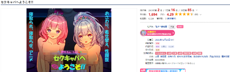【互动SLG】セクキャバへようこそ!! DL官方中文版[新作]