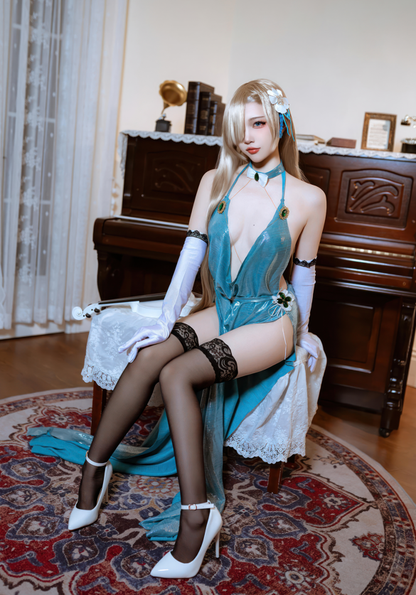 二佐Nisa - 蔚蓝档案 一之濑明日奈 礼服 【28P 255MB】