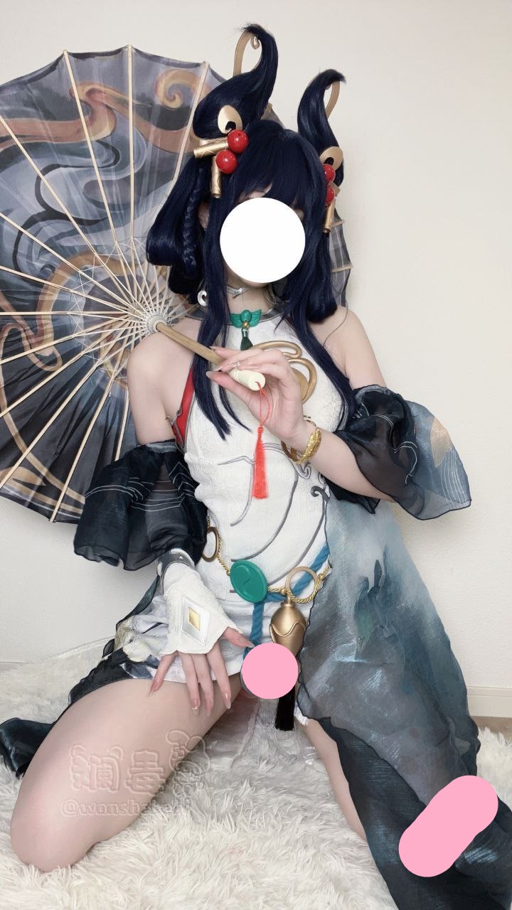 斓毒 wanshebobi cos  离恨烟 幻龙黑丝塞入白虎嫩穴，紫色大幻龙骑乘自慰❤️ 1V128M百度盘