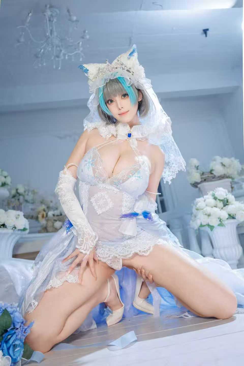 蜜汁猫裘 - 柴郡花嫁[125P2V-2.92G]