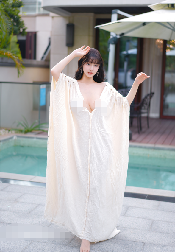 秀人巨乳网红 朱可儿 最新 三亚泳池白袍子 【91P1V3G】