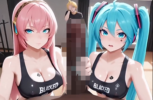 BlackedAIBabes  初音和巡音[60M]