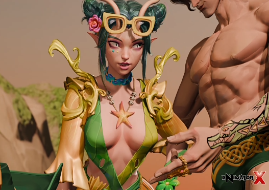 [3D]eNimatorX 2512：苏珊+螳螂+蒂法 性感圣诞女神传教士体位爆肏中出[330M]