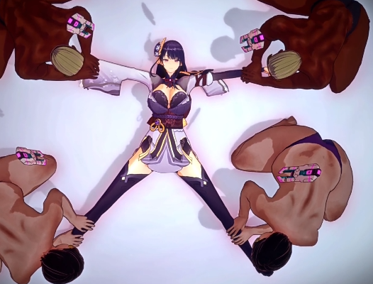 [MMD]LYCO 原神x星铁 战败监禁轮奸调教 雷电将军 卡芙卡[470M]