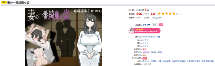 【日式RPG】妻の一番綺麗な姿 AI汉化版[新作]