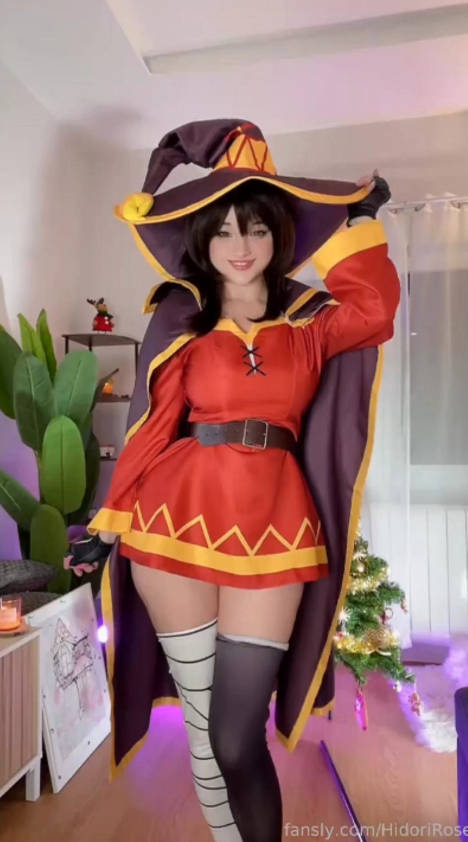 欧美大奶Coser【HidoriRose】惠惠 炮机自慰 中出 后入 口交 【1V 1.17GB】