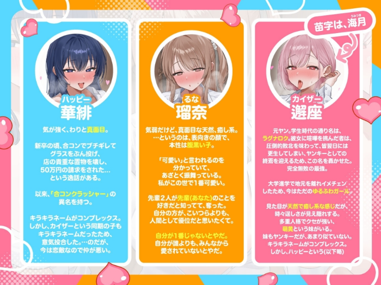 【ASMR】[繁体中文版]『後輩と同期2人が夜○いに来て、鉢合わせて喧嘩している。意味が分からない。』
