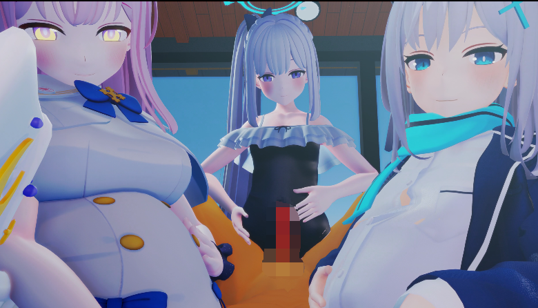 [MMD]poko シロコミヤコミカ強制子作り騎乗位[610M]
