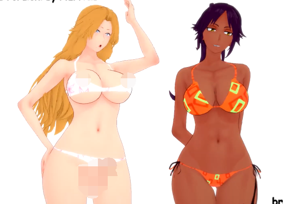 [MMD][Bruhchenko69]Bleach - futa Rangiku fucks Yoruichi 2 [970M]