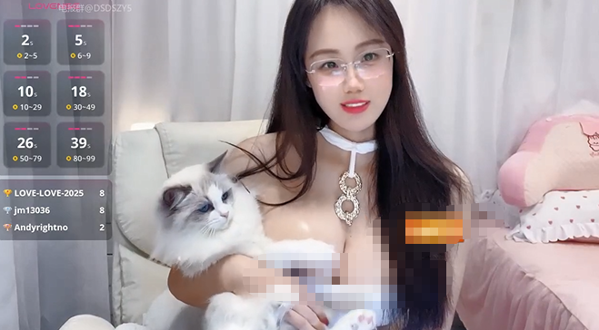 【Nabi518】爆乳眼镜御姐白色抹胸模拟乳交