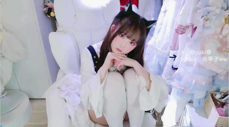 NO.1534 亭子ww 爱发电 【Ku100+黑3d】猫耳少女の❤ 1V