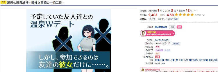 【日式RPG】誘惑の温泉旅行～理性と背徳の一泊二日～Ver1.2 AI汉化版