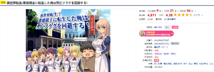 【日式RPG】異世界転生!悪徳領主に転生した俺は死亡フラグを回避する!Ver1.20 DL版[生肉]