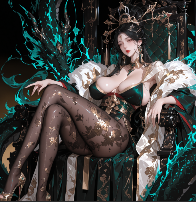 [性感大铅笔]白发红衣女王+性感黑丝女王[229P/770M]