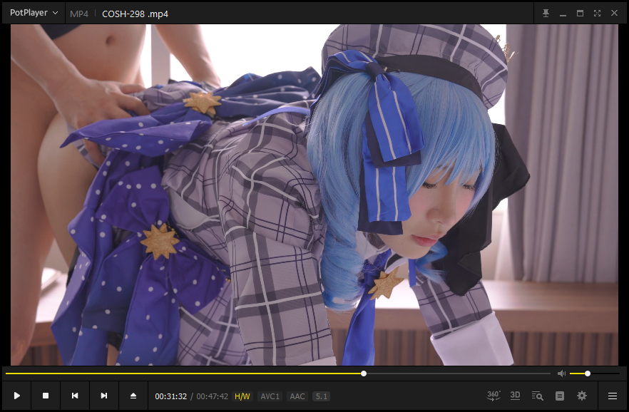 [COSH-298] 究極再現度2.5次元すいちゃん！鬼デシベル大絶叫超絶スレンダー美少女！キリッと絶対領域で種付不可避なアヘイキド変態！受精イキ激エロ孕まSEX[骑兵/12G]
