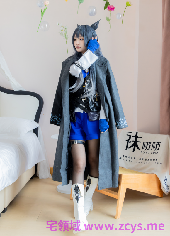 袜啵啵 675期 甜甜圈 明日方舟-缄默得克萨斯 白色短靴 【152P1V6.3G】