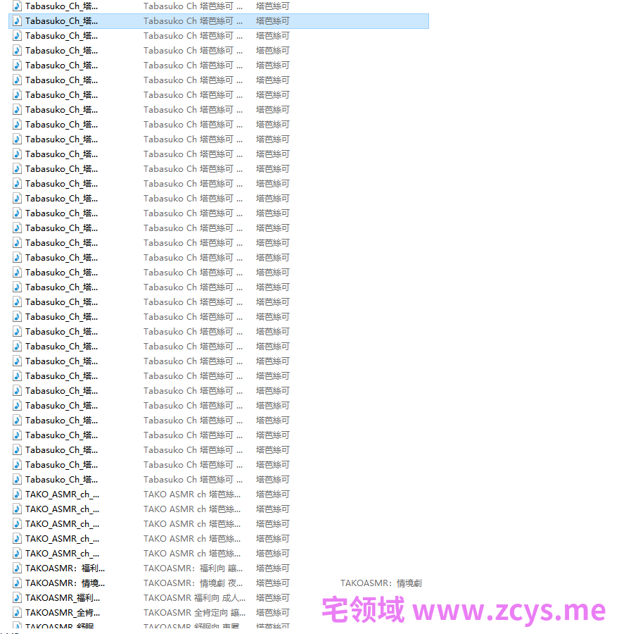 塔芭絲可ASMR合集45部[2.56G]
