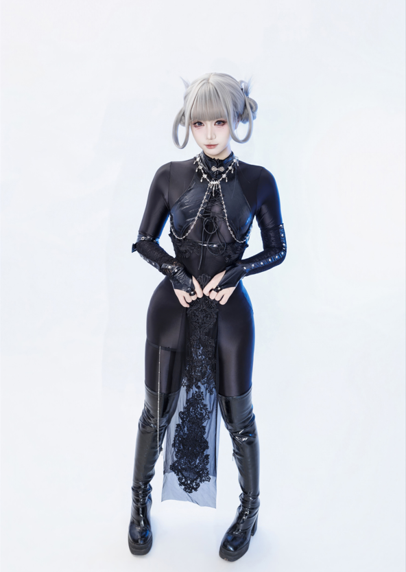 柒柒要乖哦 - 黑靡烟旗袍 【108P2V1.88G】