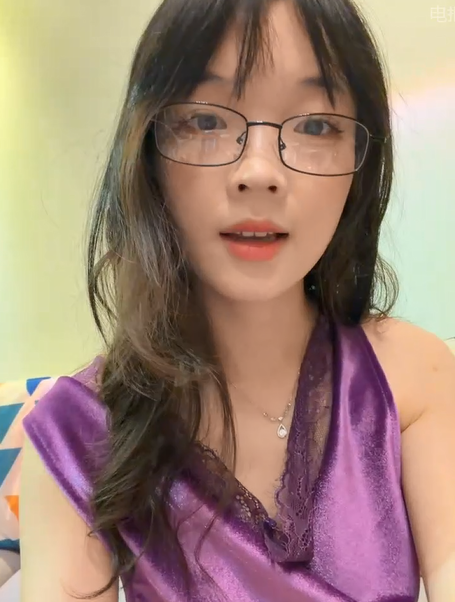 【meimei_x】眼镜反差勾引的神 紫色礼服2v