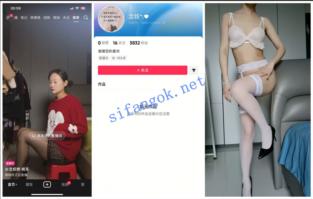 NO.1659 抖音-念奴 少妇自慰福利 4V