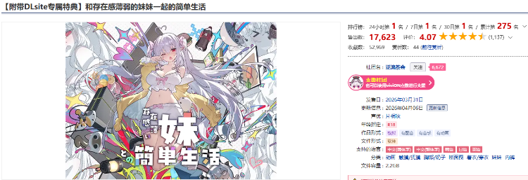 【同居养成SLG】和存在感薄弱的妹妹一起的简单生活 Ver1.05 DL官方中文版