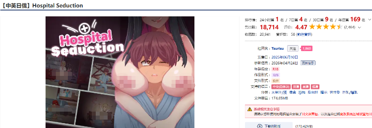 【像素ACT】Hospital Seduction Ver1.1.0 DL官方中文版
