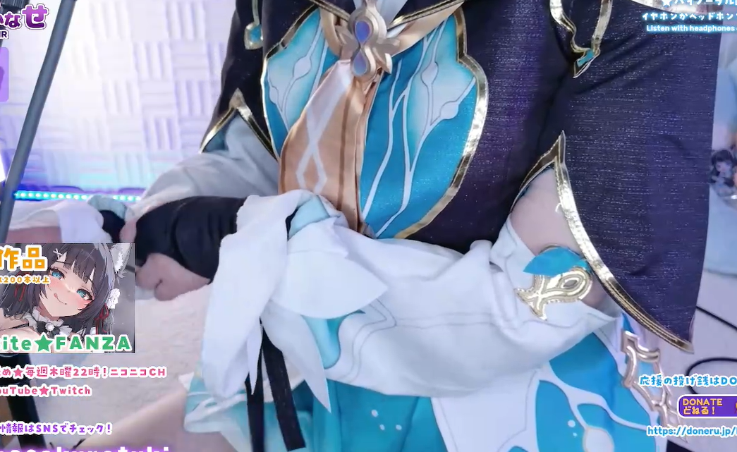 黒月かなせ 26.3.26【声優さんの実写耳舐め】崩○タ_ホ○ルのコスプレ 【1V1.4G】