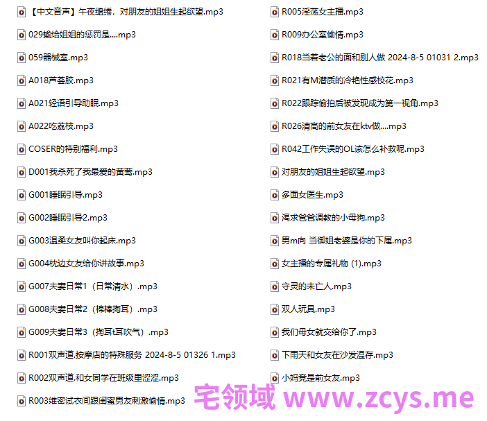 AD学姐 18+音频合集 949M百度盘
