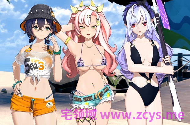 [Eroshi3D] 26年4月30日 绝区零好姐妹一起来沙滩虫奸 Belle, Nicole &amp; Vivian – Beach Party[740M]