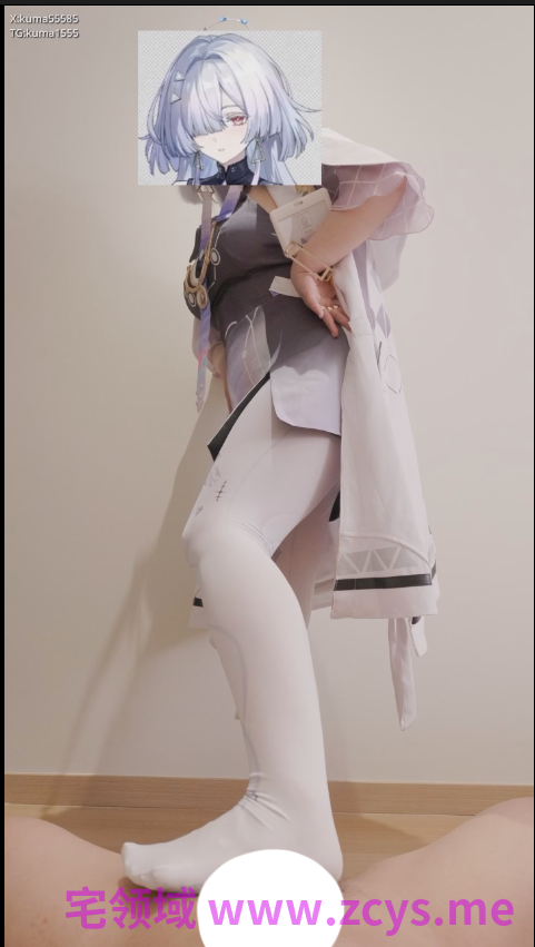 【新-足控】胖哒-鸣潮莫宁cos，清冷教授的白丝足交侍奉【1V】【273MBpikpak云盘】