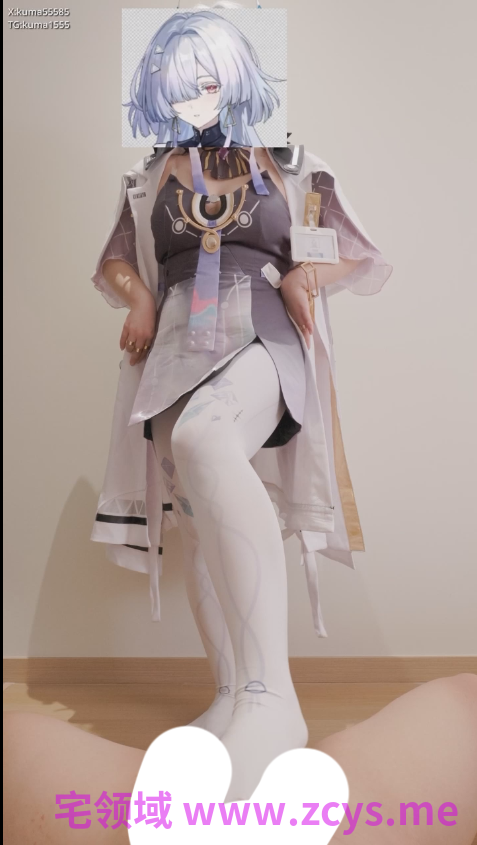 【新-足控】胖哒-鸣潮莫宁cos，清冷教授的白丝足交侍奉【1V】【273MBpikpak云盘】