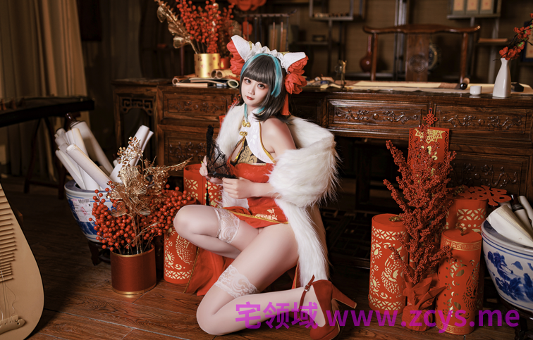 阿雪雪_yuki - 碧蓝航线 柴郡 新年旗袍【91P 2.26GB】