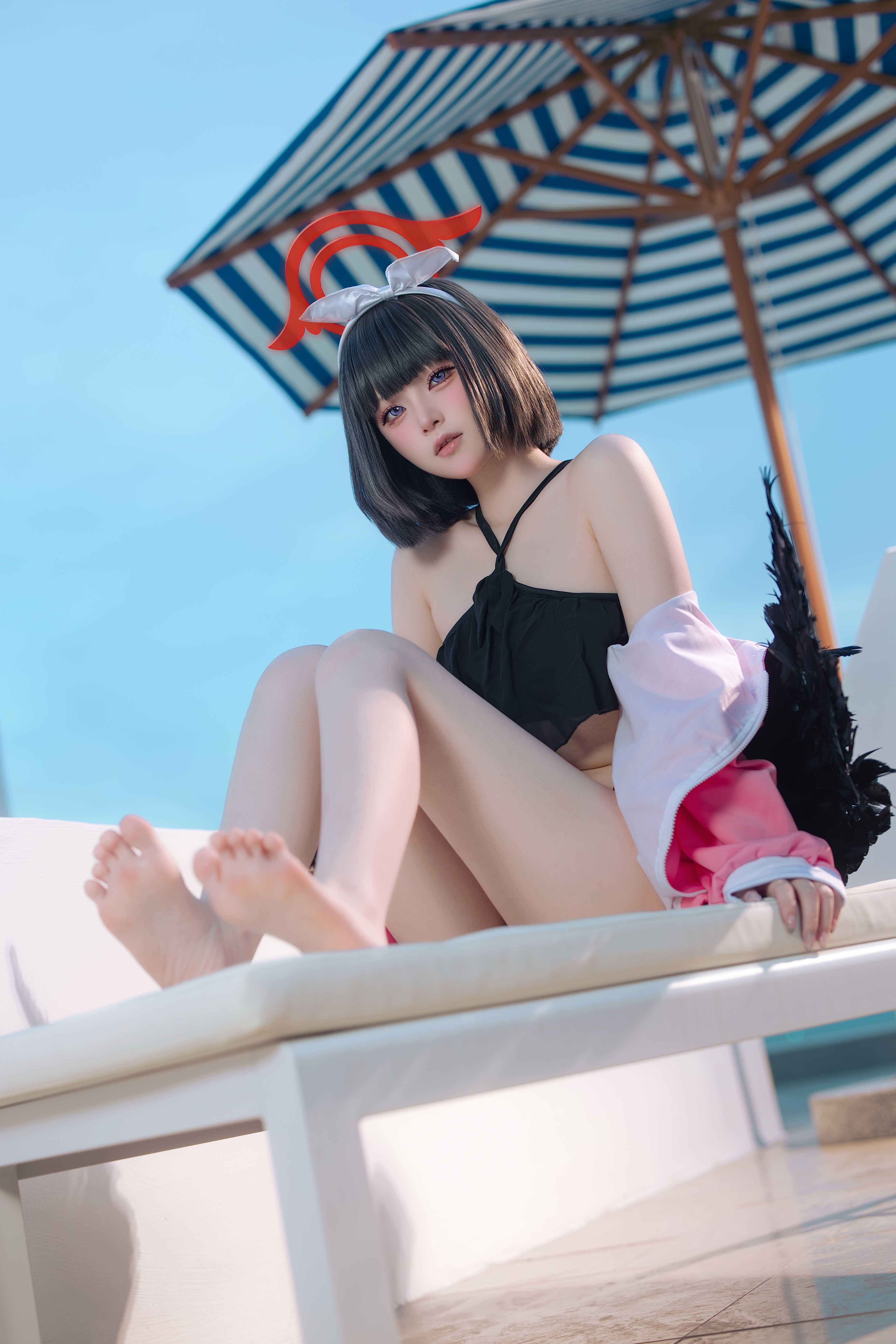 【新】屿鱼 - 蔚蓝档案 静山真白 泳装【30P】【244MBpikpak云盘】