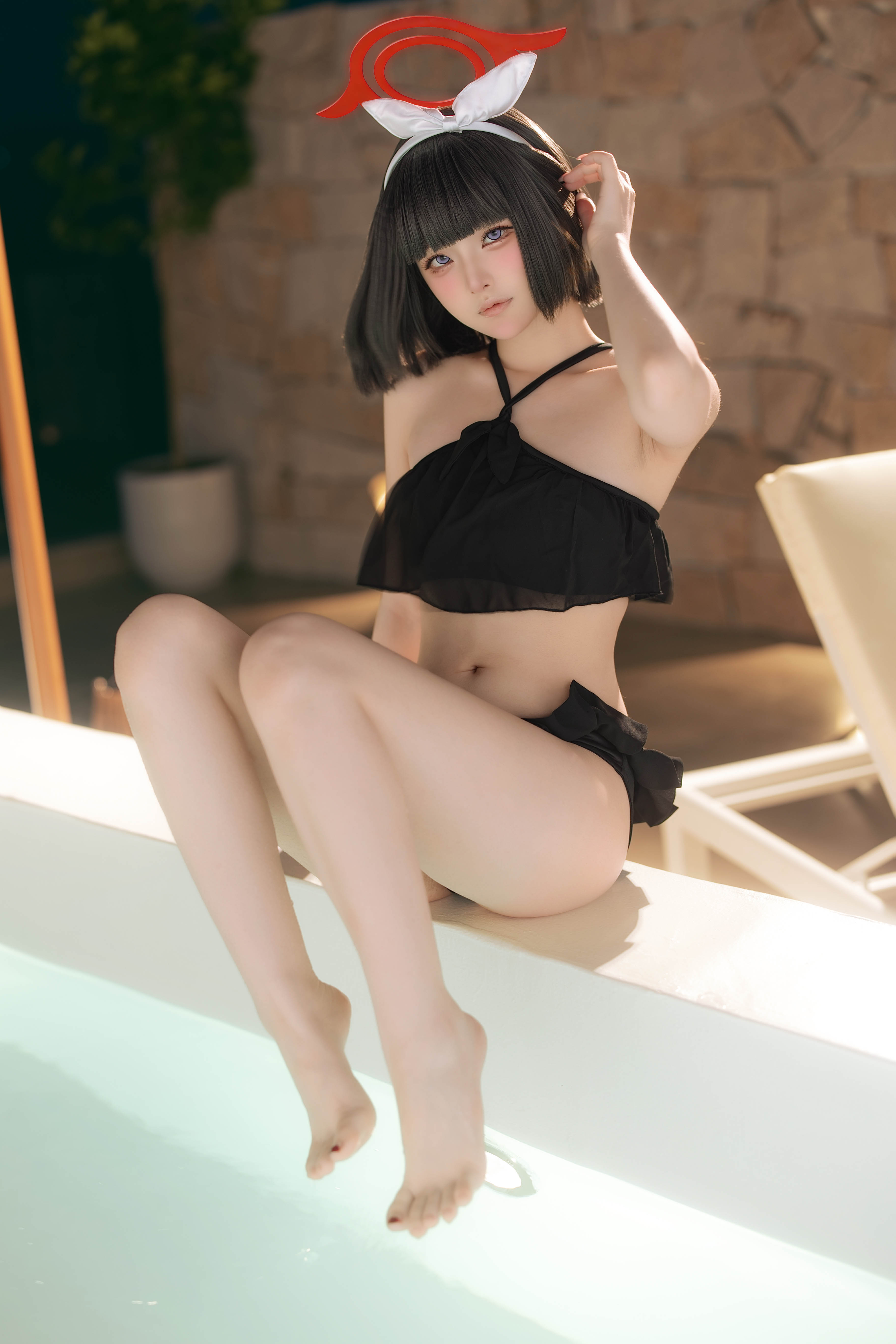【新】屿鱼 - 蔚蓝档案 静山真白 泳装【30P】【244MBpikpak云盘】