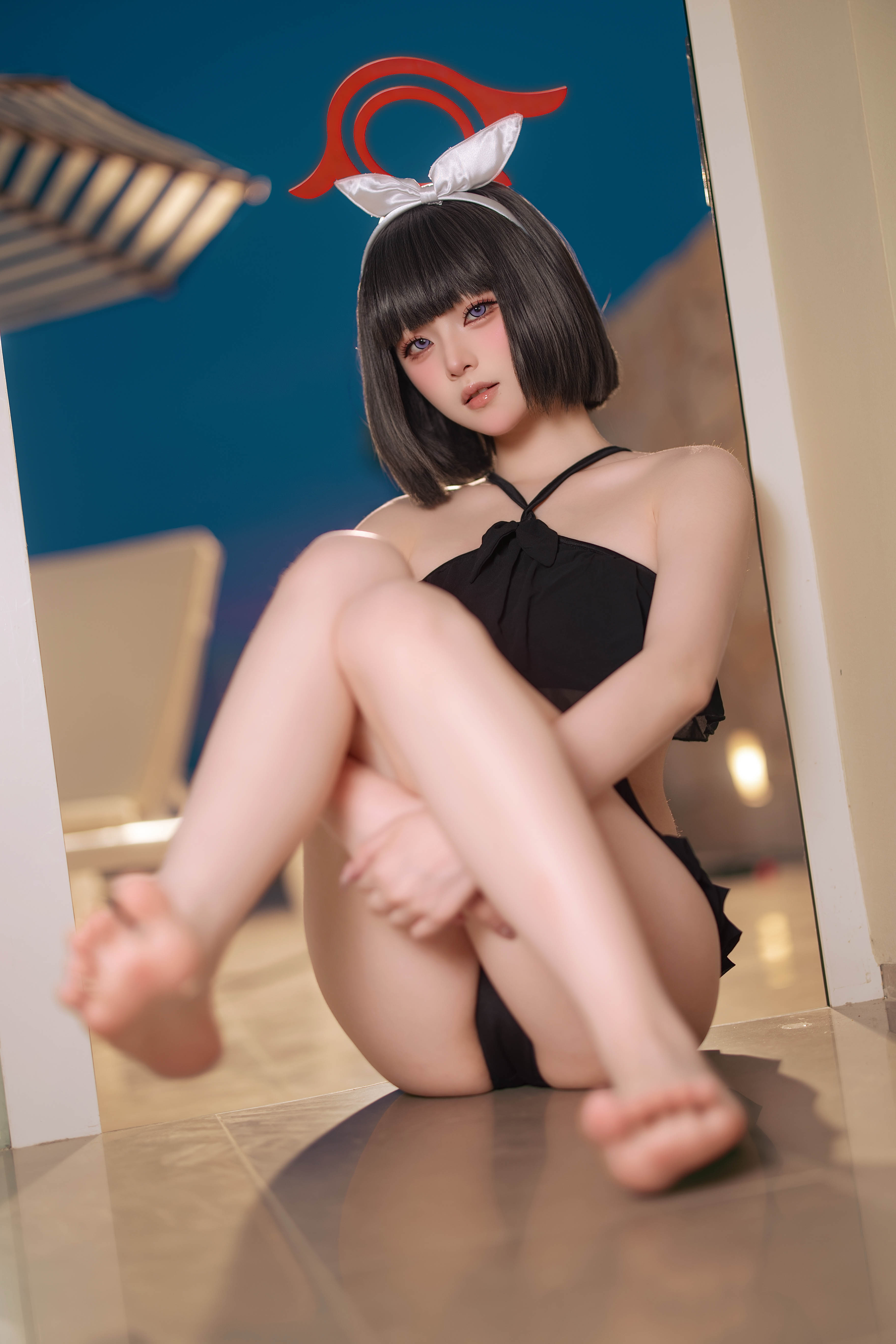 【新】屿鱼 - 蔚蓝档案 静山真白 泳装【30P】【244MBpikpak云盘】