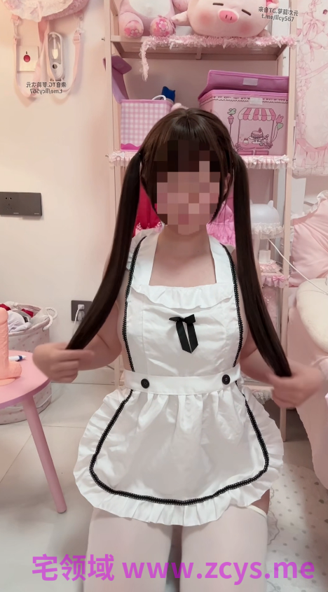 meow 688私定版 女仆装白丝模拟足交假几把弹力插m字腿玩具后入自慰 【1V 315MB】