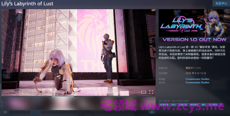 【互动SLG】Lily’s Labyrinth of Lust Ver1.0 Steam官方中文正式版