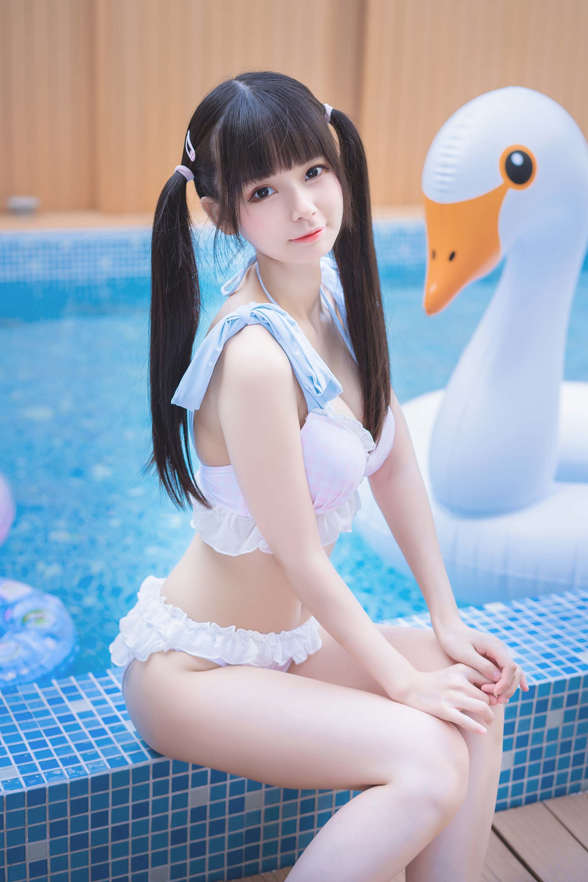 【新】B站UP猫大人-猫猫の白丝水着【48P】【314MBpikpak云盘】