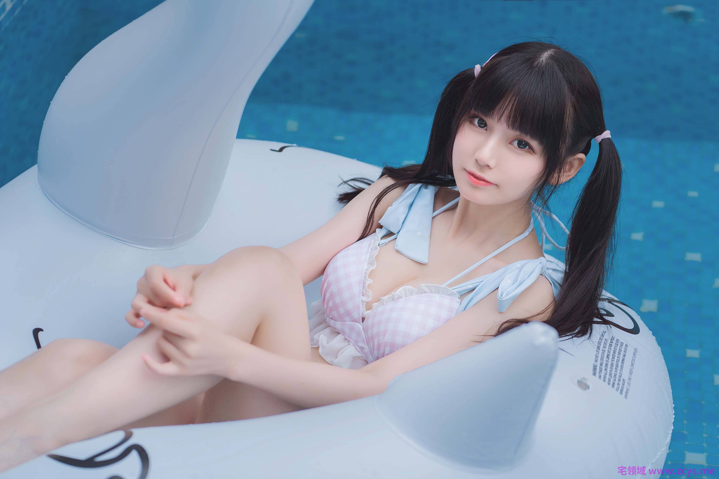 【新】B站UP猫大人-猫猫の白丝水着【48P】【314MBpikpak云盘】