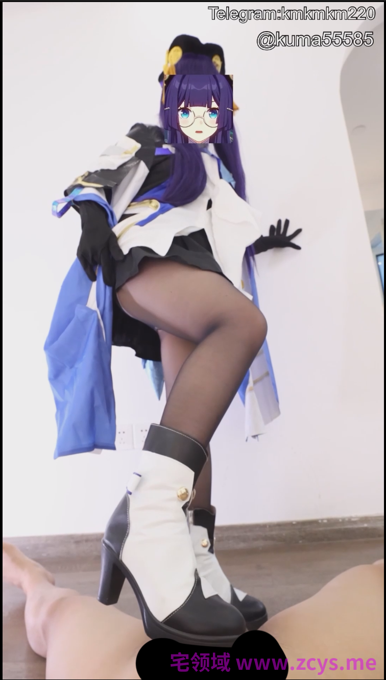 【新-足控】胖哒-崩坏星穹铁道cos，佩拉黑丝小皮靴足交【1V】【352MBpikpak云盘】