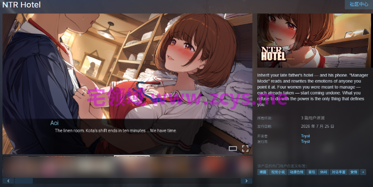 【SLG】[AI]NTR Hotel Ver1.0 Steam官方中文步兵版